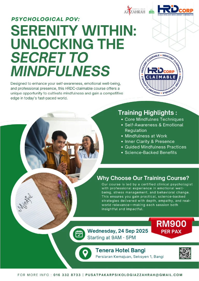 Bengkel Mindfulness HRDC oleh Hospital Islam Az-Zahrah