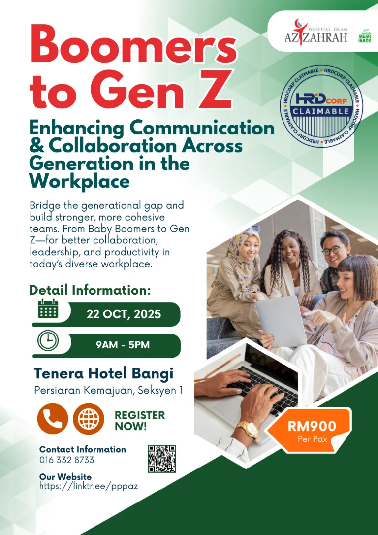 Bengkel Boomers to Gen Z – Komunikasi Merentas Generasi oleh Az-Zahrah HRDC