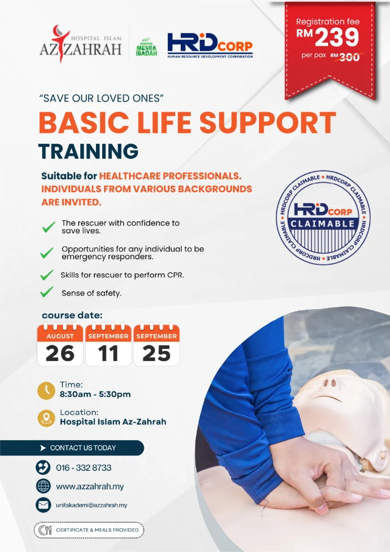 Latihan Basic Life Support HRDC Claimable Hospital Islam Az-Zahrah Bangi