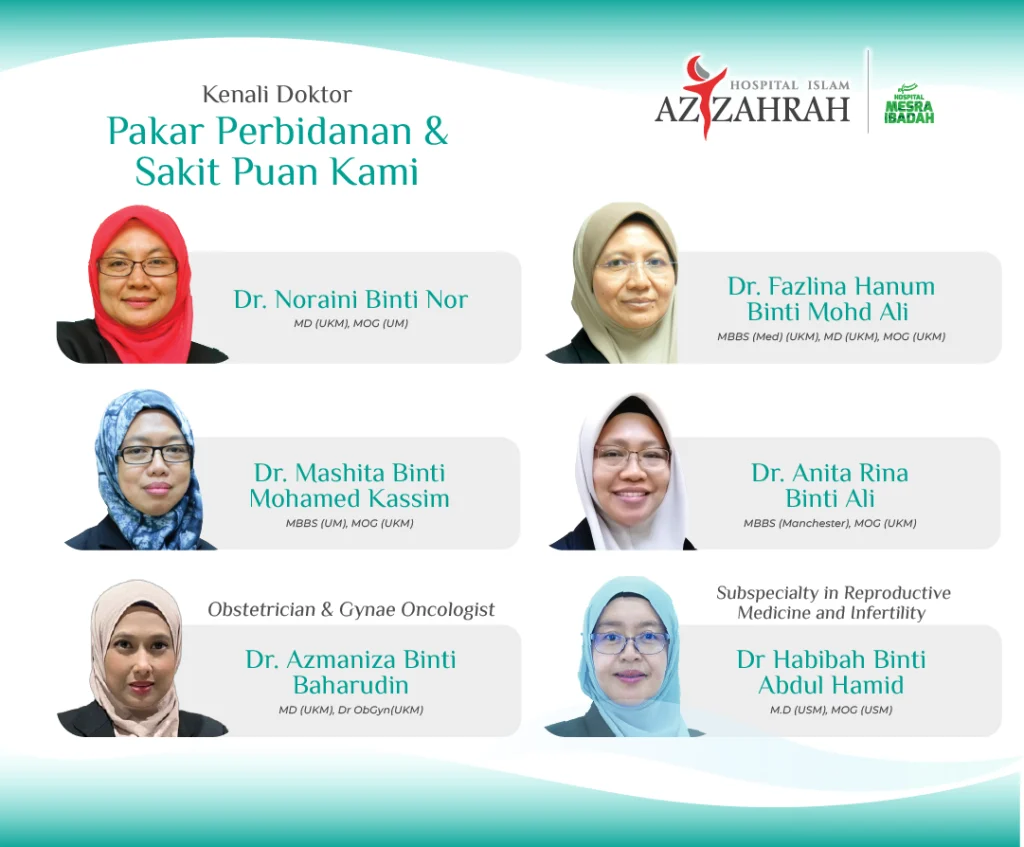 Pakar Perbidanan dan Sakit Puan Hospital Islam Az-Zahrah – Senarai Doktor Wanita