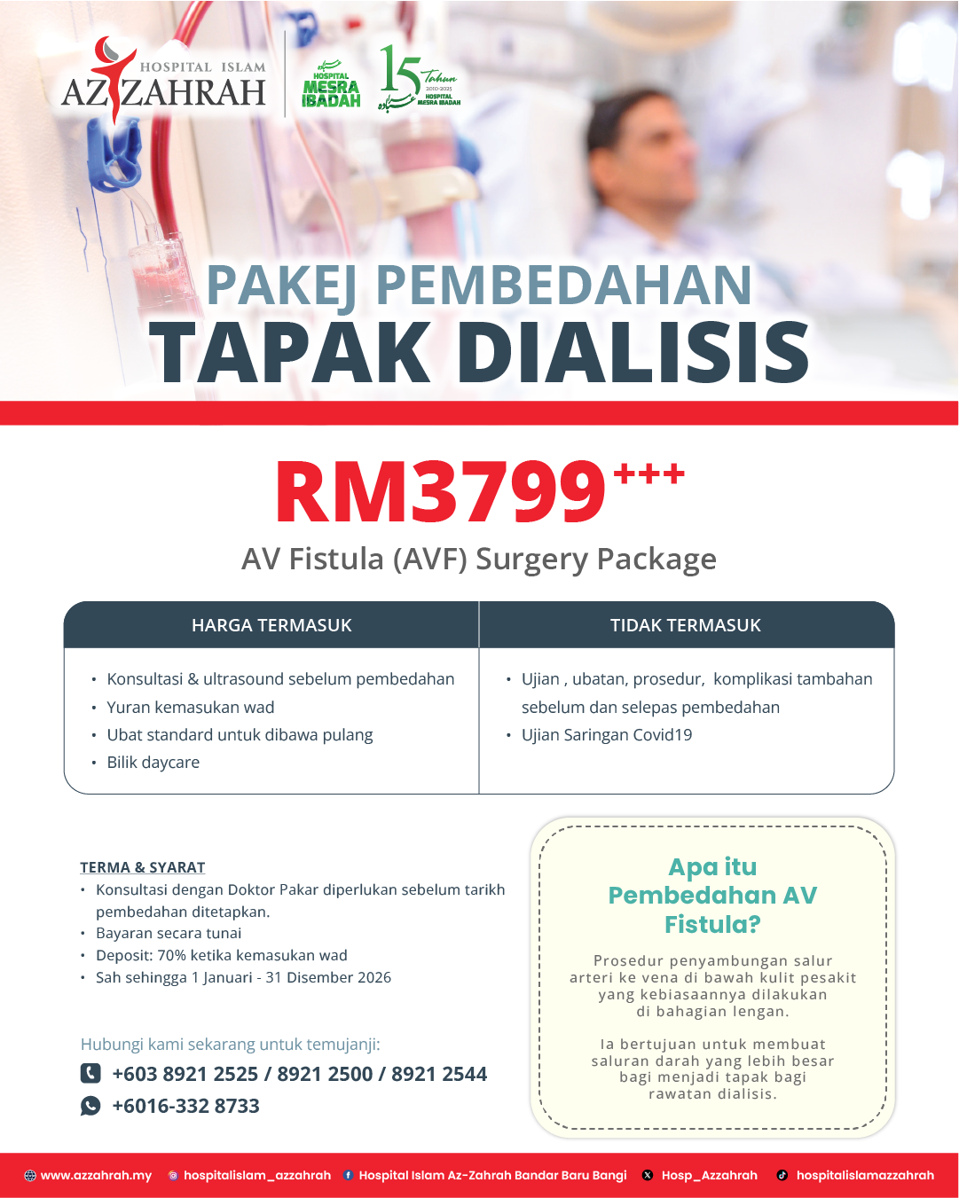 Pakej Tapak Dialisis AVF (AVF)