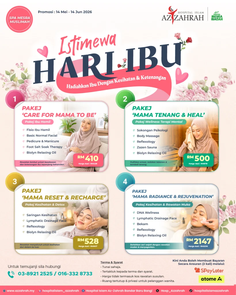 Pakej Hari Ibu 2026 – Spa Mesra Muslimah Hospital Az-Zahrah