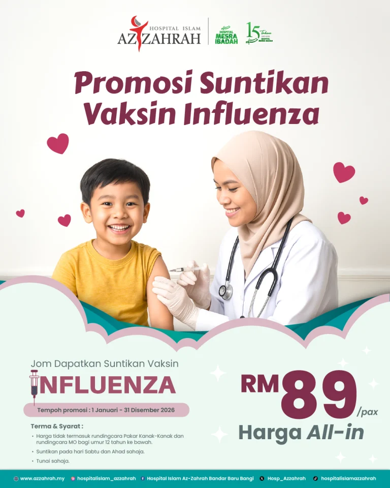 Suntikan vaksin influenza untuk lindungi keluarga di Hospital Islam Az-Zahrah Bangi Suntikan vaksin influenza untuk lindungi keluarga di Hospital Islam Az-Zahrah Bangi Suntikan vaksin influenza untuk lindungi keluarga di Hospital Islam Az-Zahrah Bangi