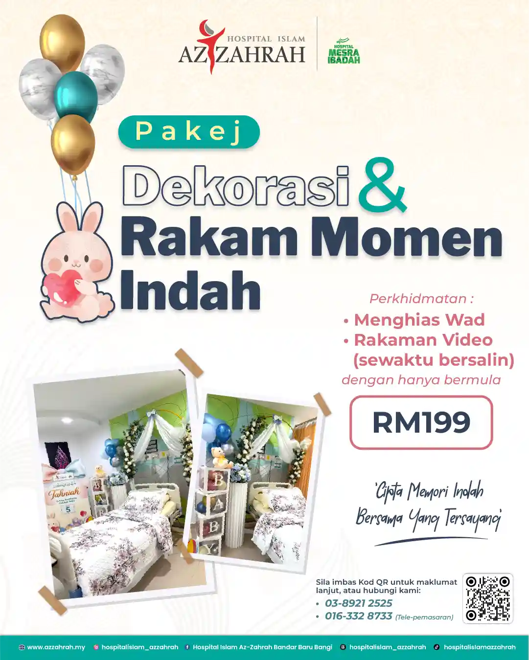 Poster Pakej Dekorasi Wad dan Rakam Momen Indah