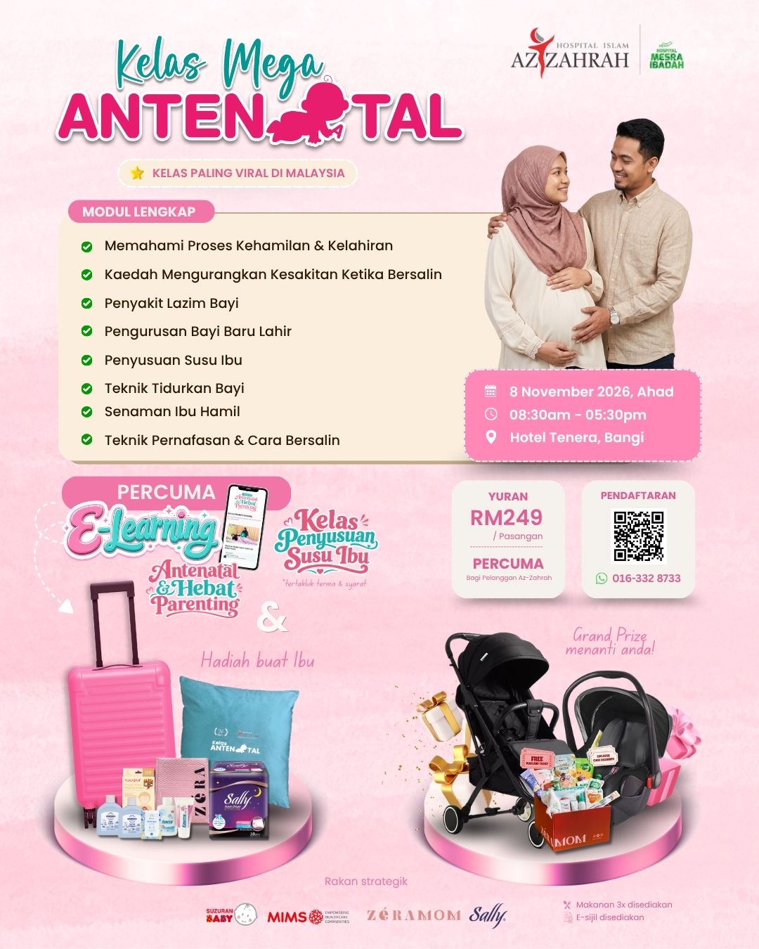 Poster Kelas Mega Antenatal 2026 Hospital Islam Az-Zahrah